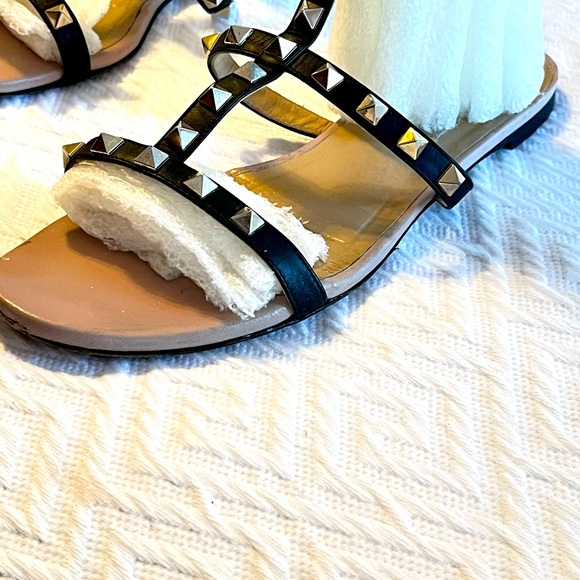 Valentino Leather rockstud Gladiator single ankle strap sandals - Picture 10 of 10